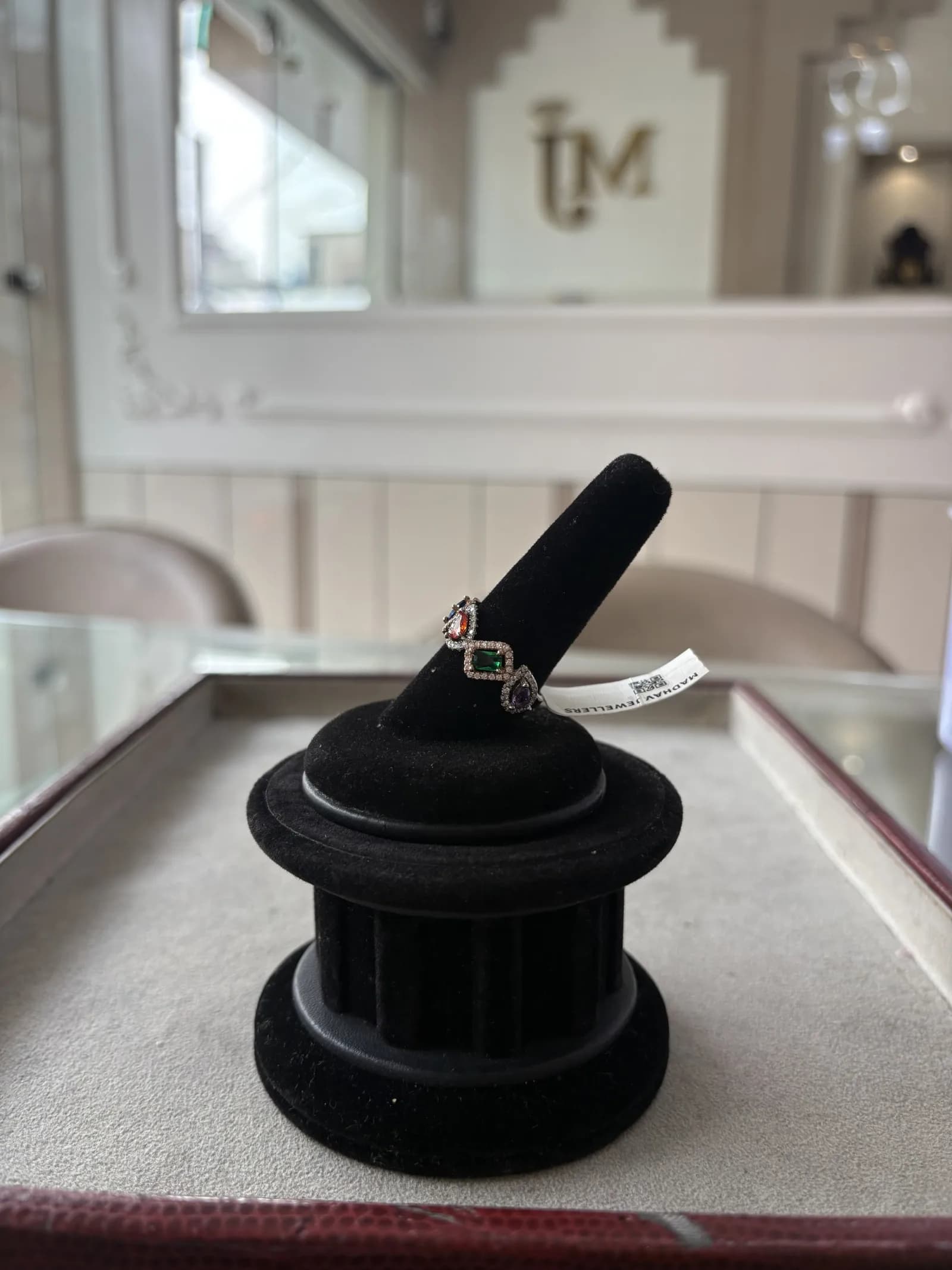 Rang Wave Ring in rhodium plated 925 sterling silver, photo 3