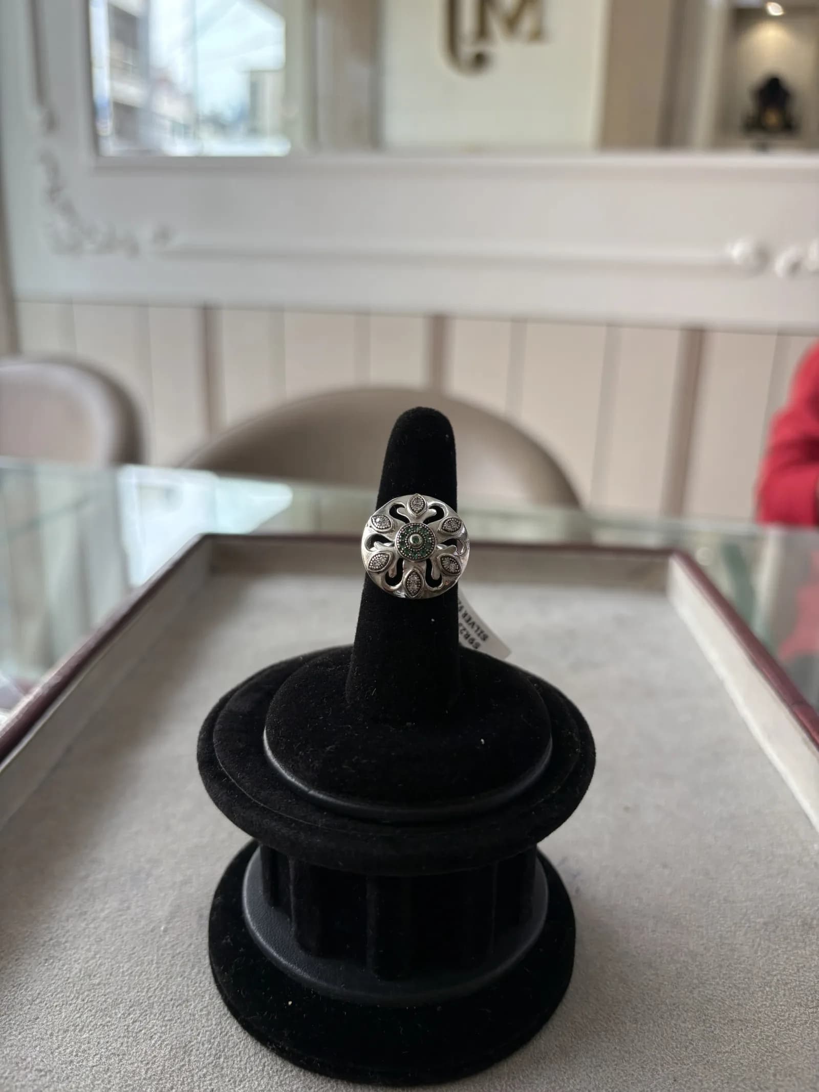 Chakra Oxidised Ring in oxidised 925 sterling silver, photo 2