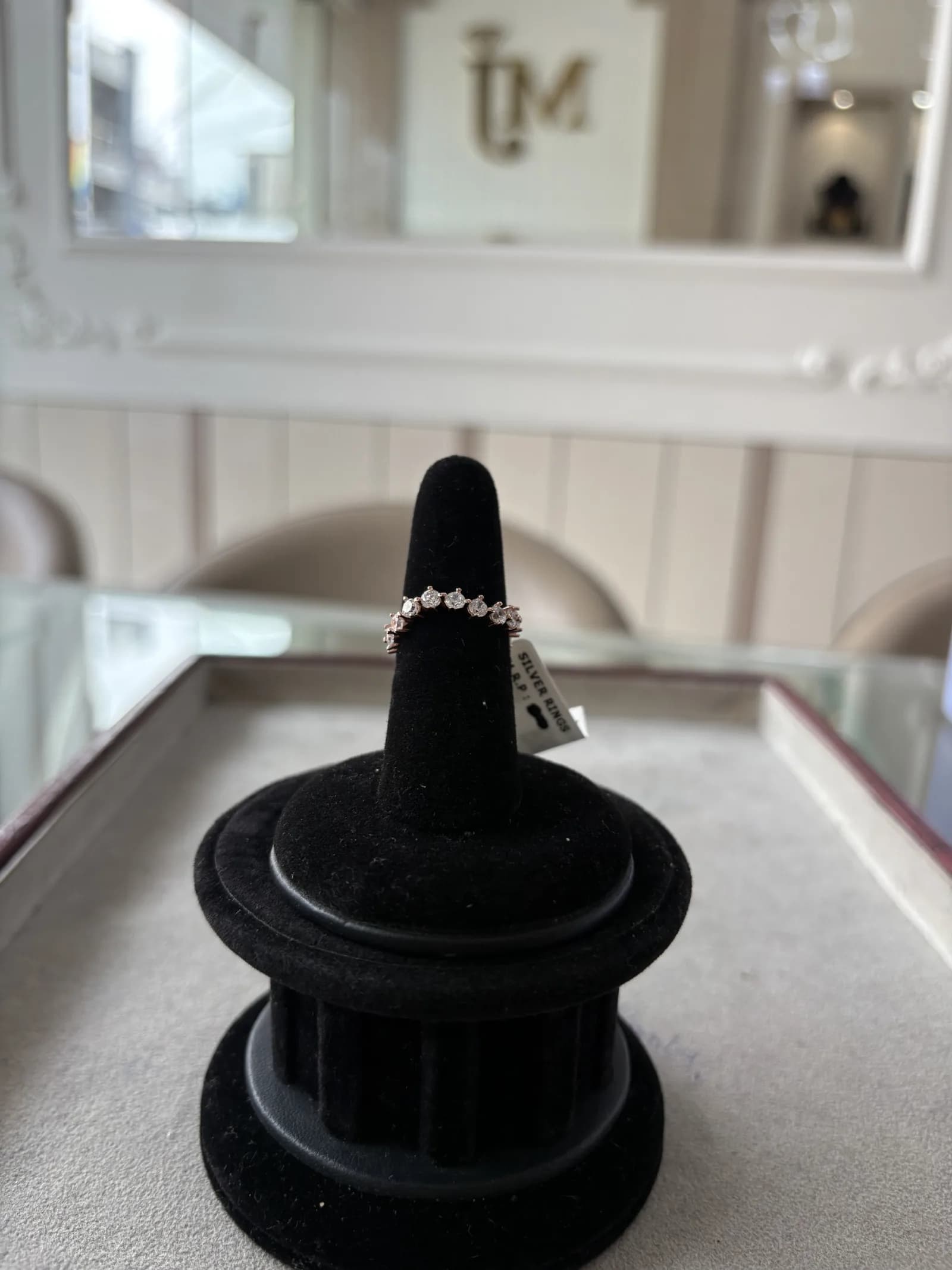 Rose Tiara Band Ring in rose gold plated 925 sterling silver, photo 2