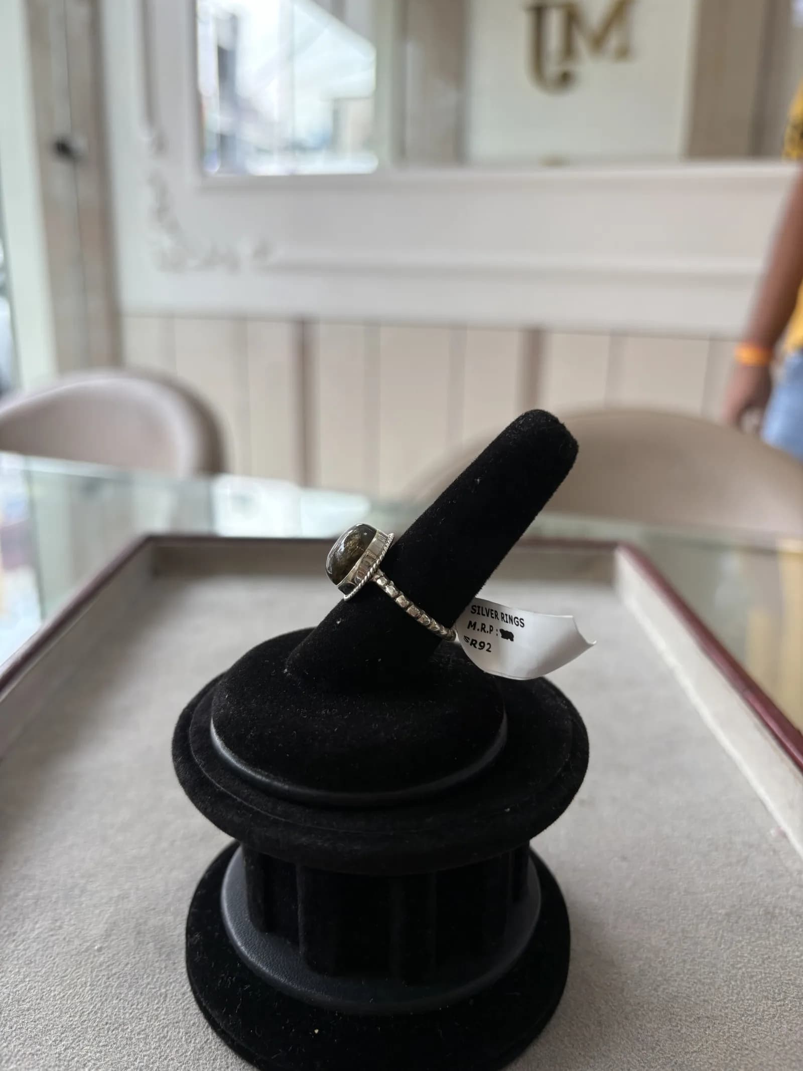 Labradorite Moon Ring in rhodium plated 925 sterling silver, photo 3