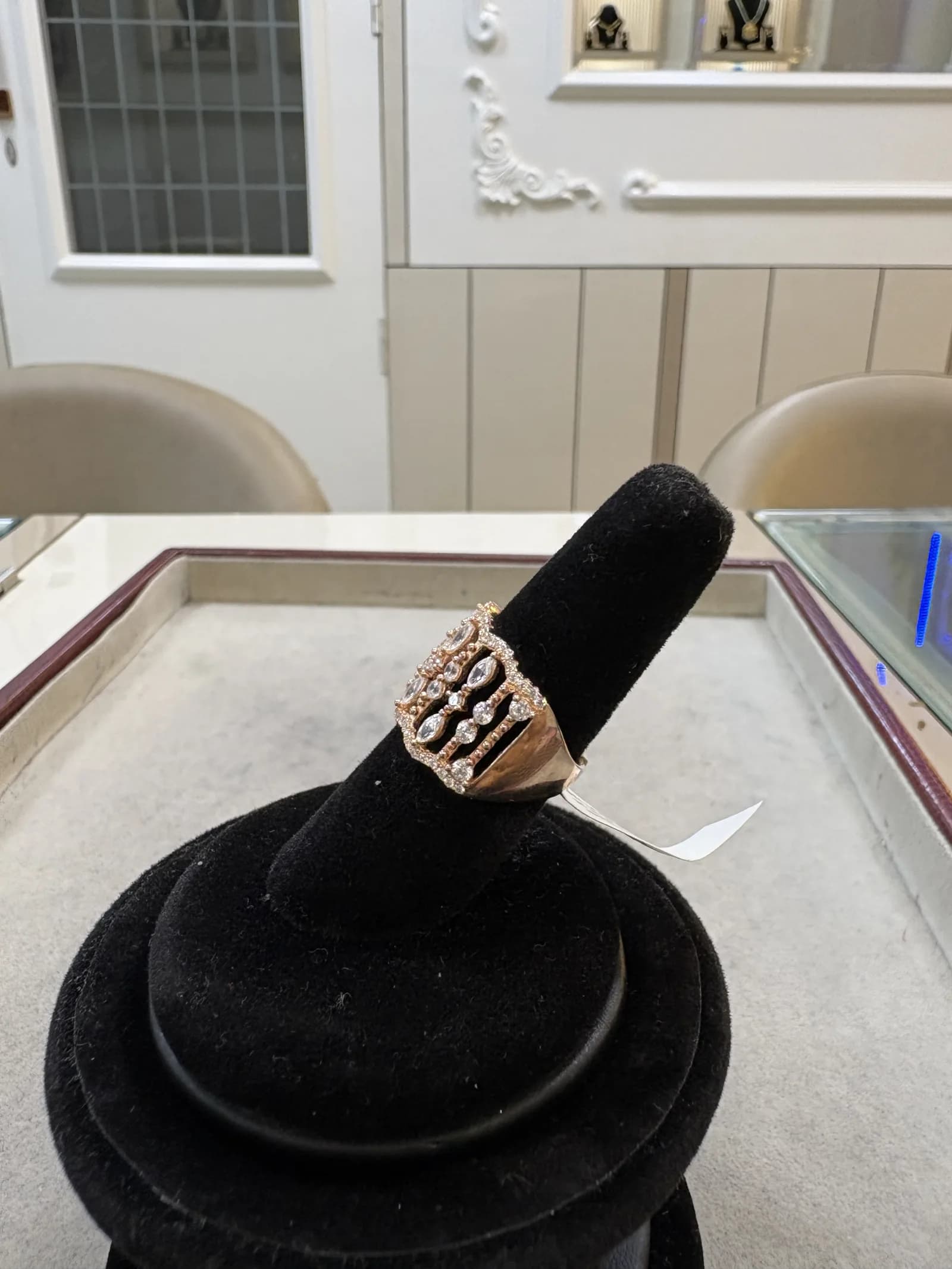 Marquise Lattice Band Ring in rose gold plated 925 sterling silver, photo 4