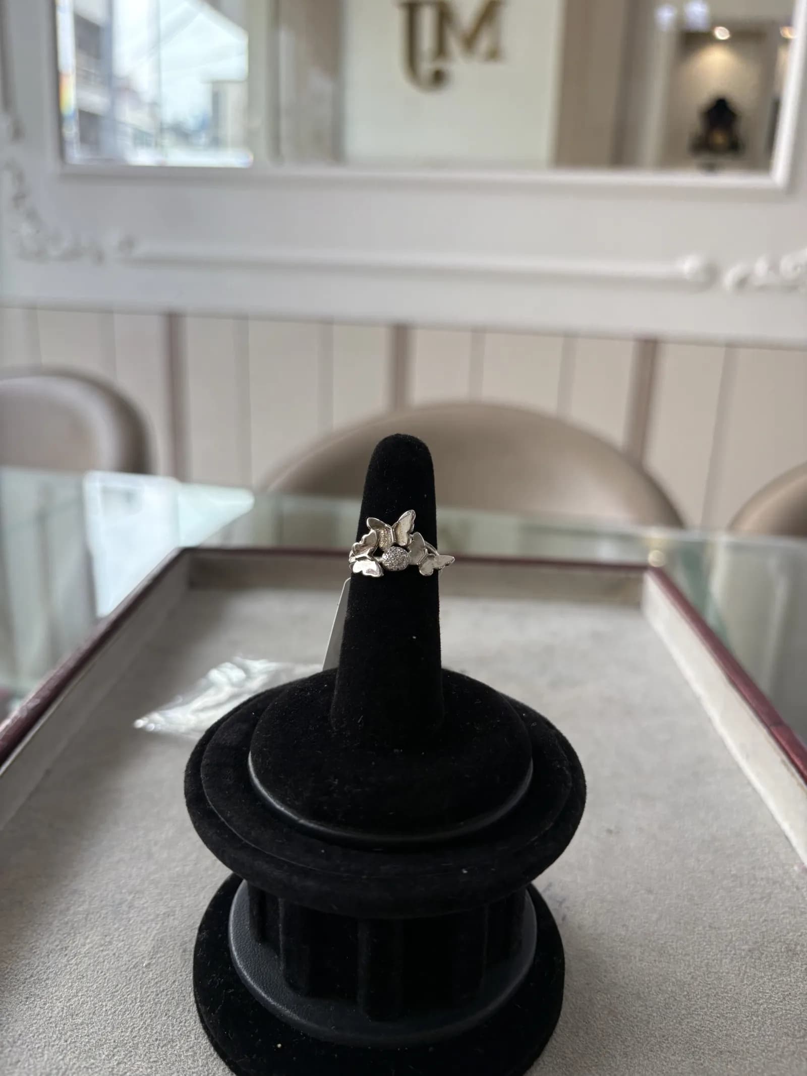 Butterfly Garden Ring in rhodium plated 925 sterling silver, photo 2