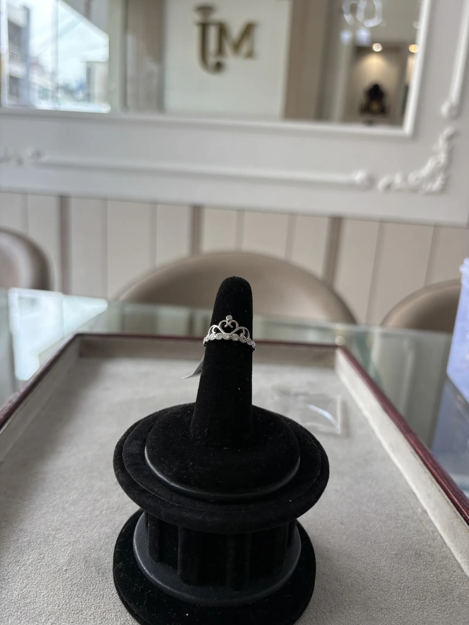 Rani Crown Ring in rhodium plated 925 sterling silver, photo 2