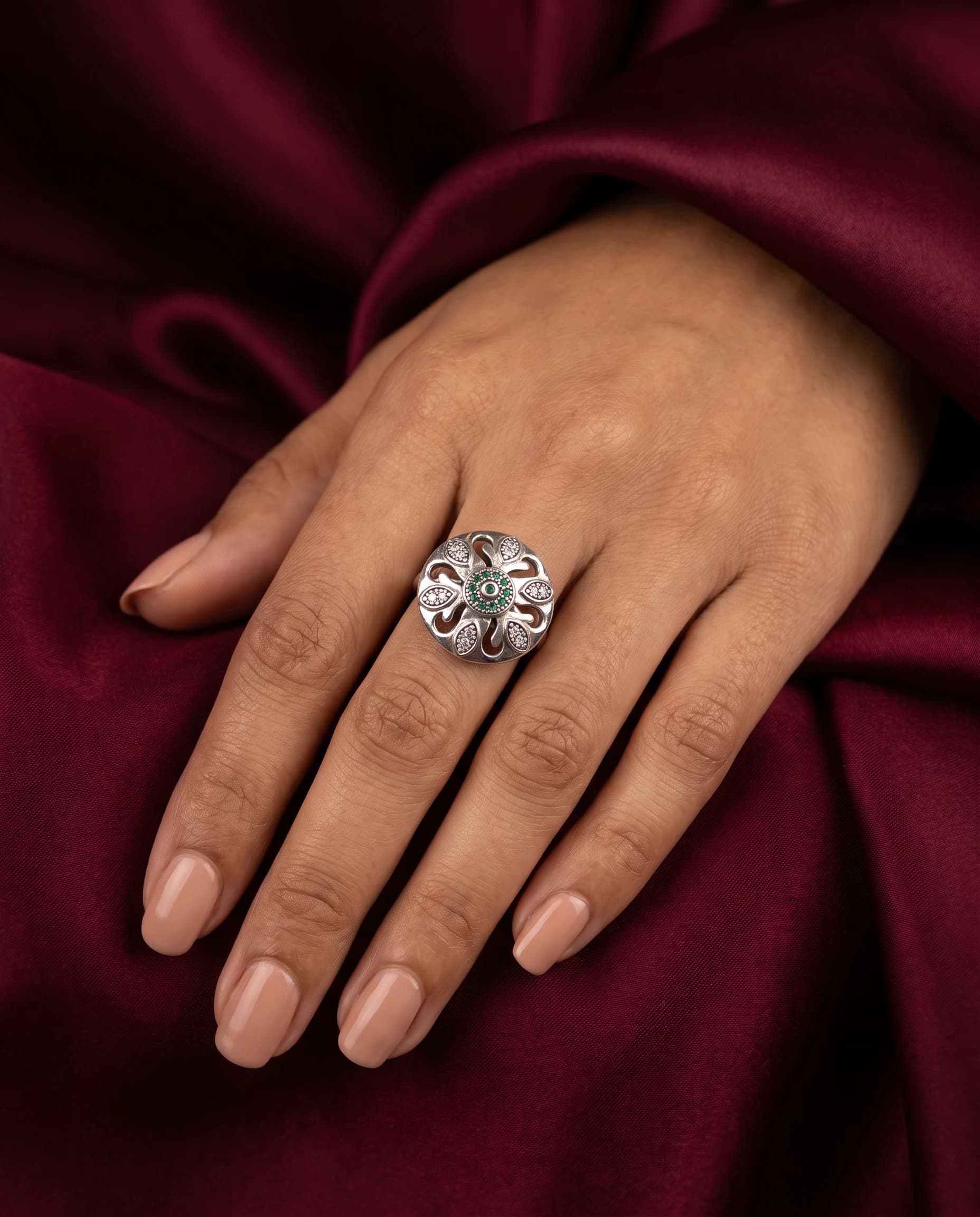 Chakra Oxidised Ring