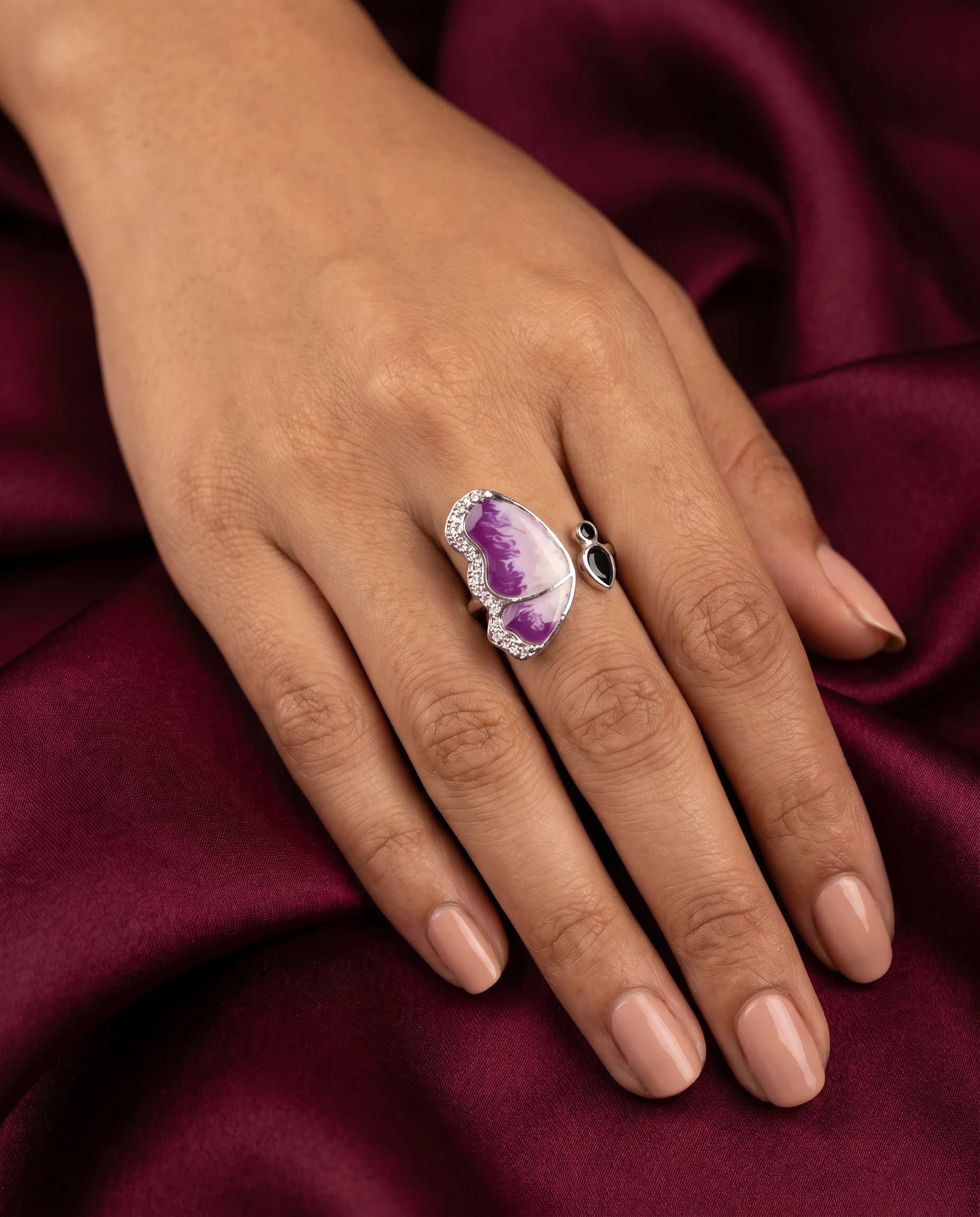 Orchid Wing Open Ring
