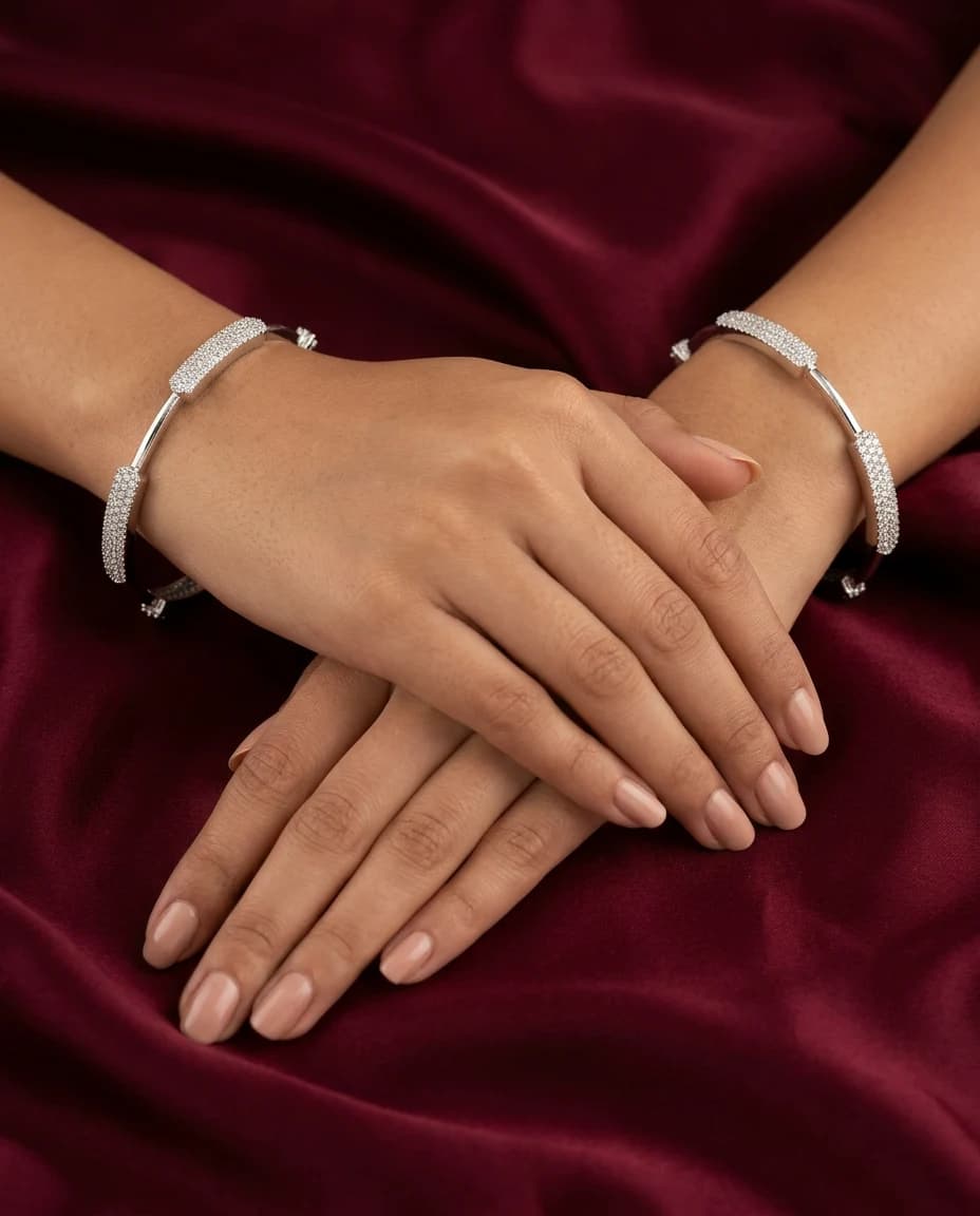 Pave Bar Station Bangle