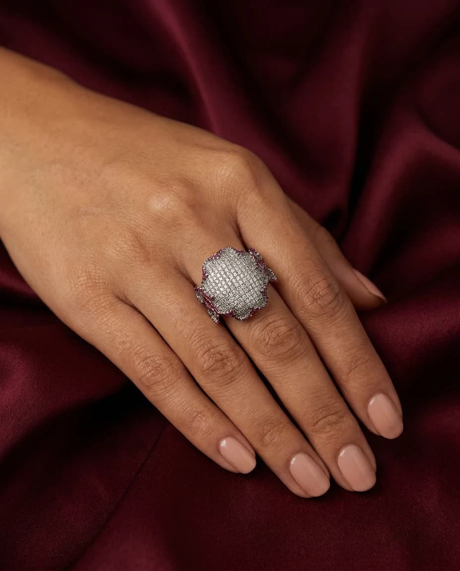Pavé Dome Cocktail Ring