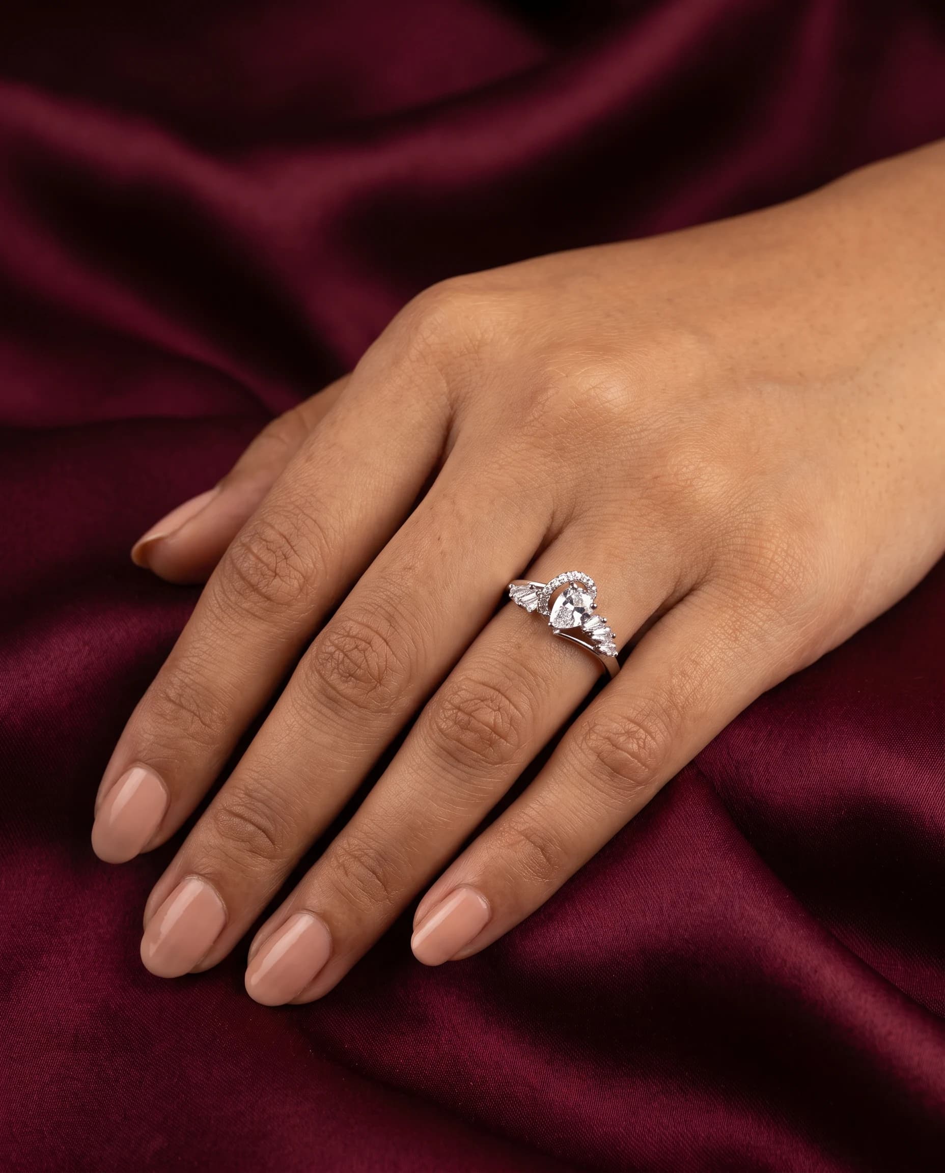 Pear Swirl Ring