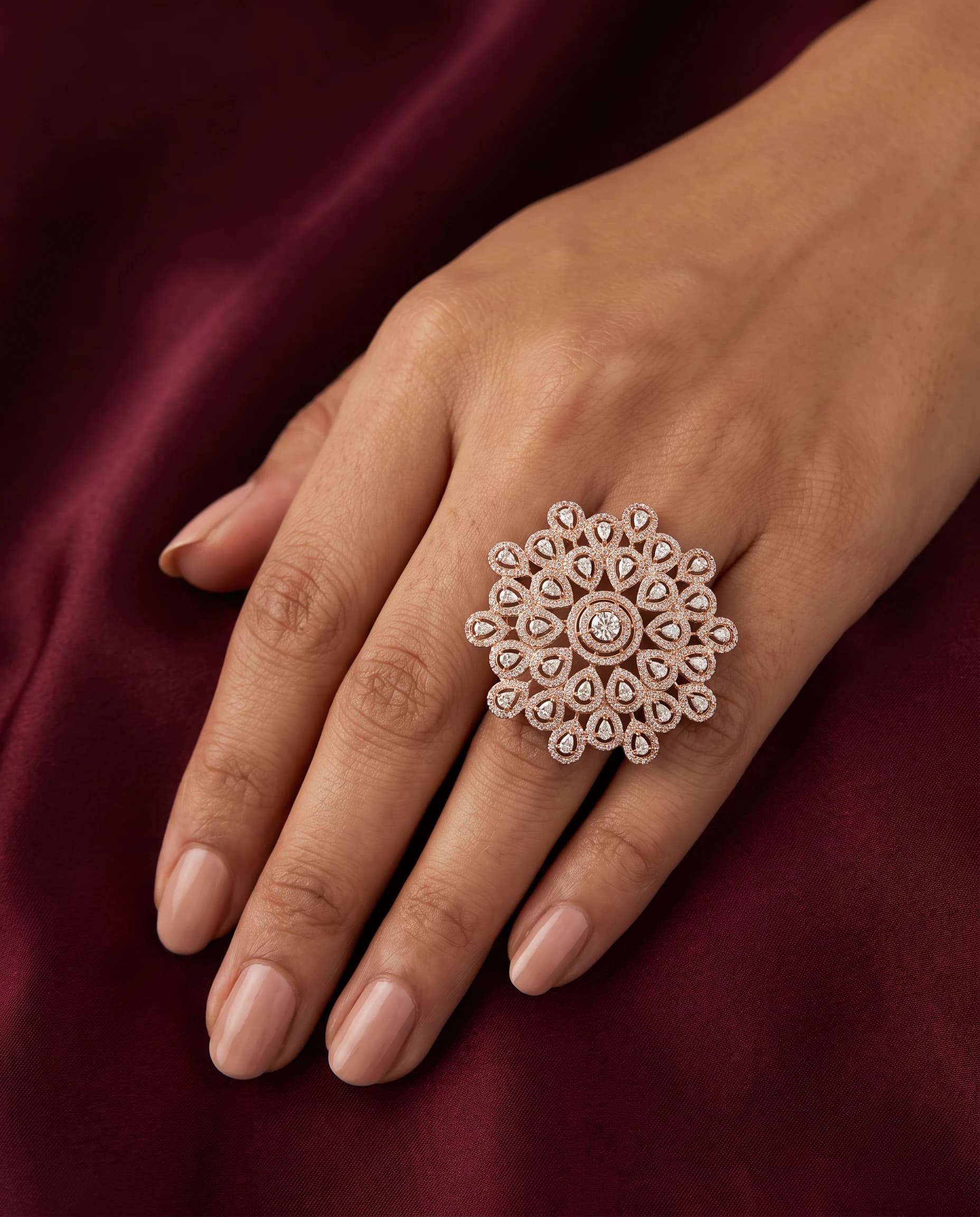 Rosa Medallion Cocktail Ring