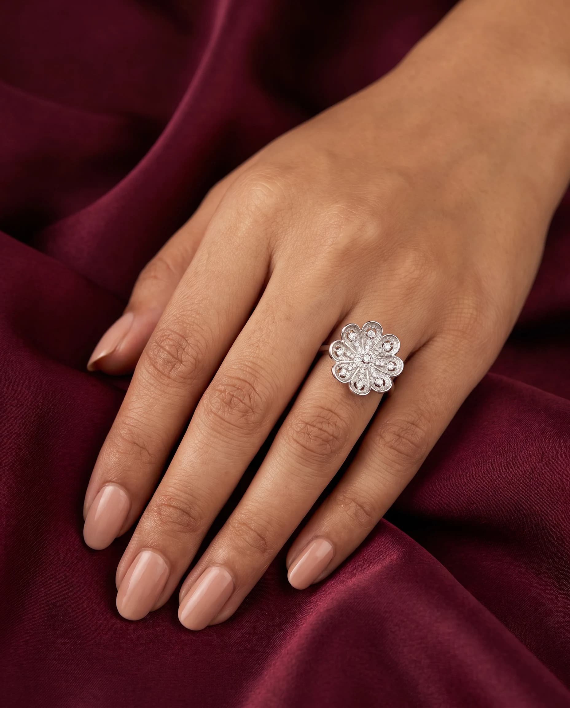 Jaali Flower Ring