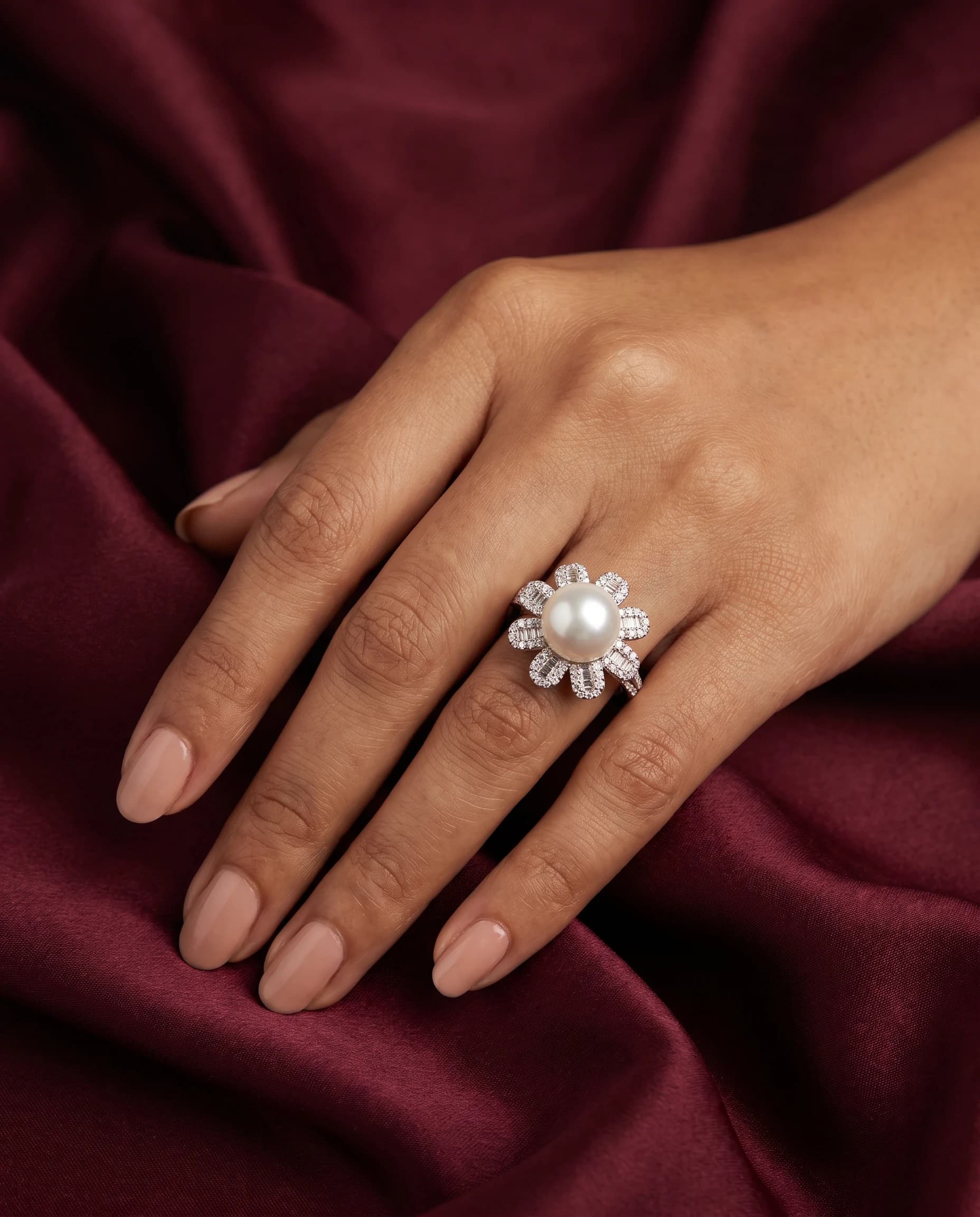 Pearl Daisy Ring