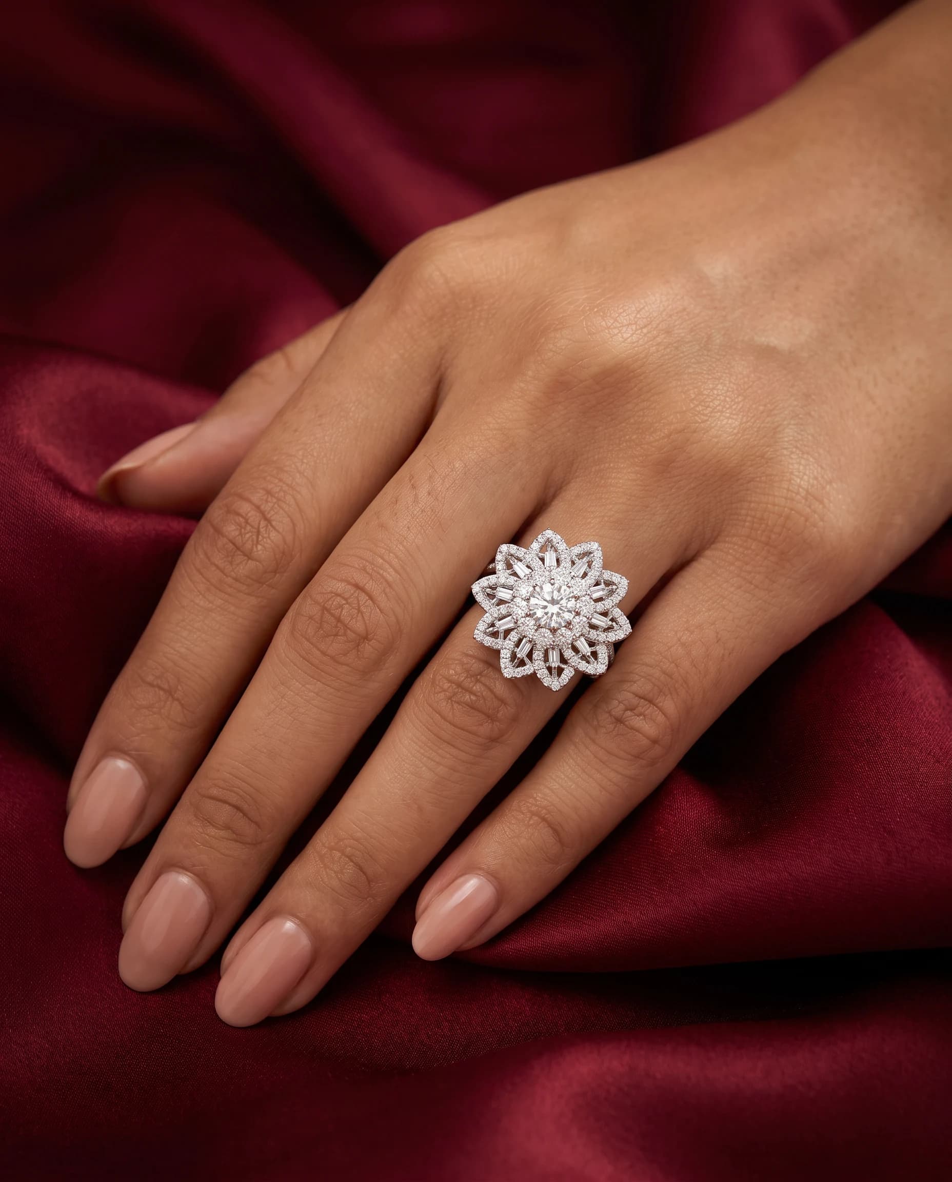 Kamal Baguette Bloom Ring